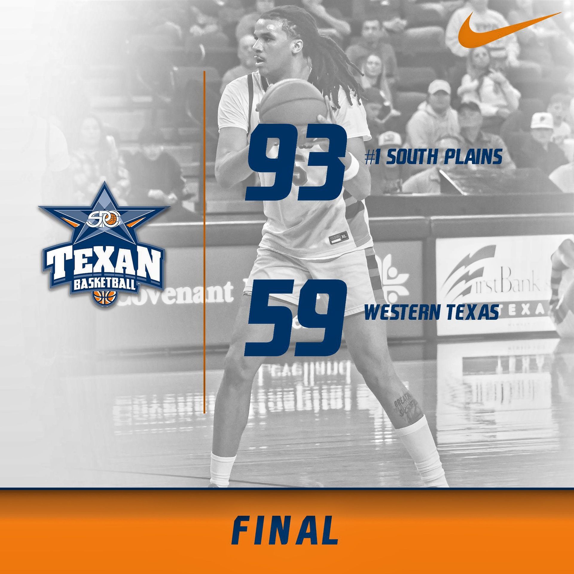 Second half surge, balanced offensive attack leads #1 Texans past Western Texas 93-59