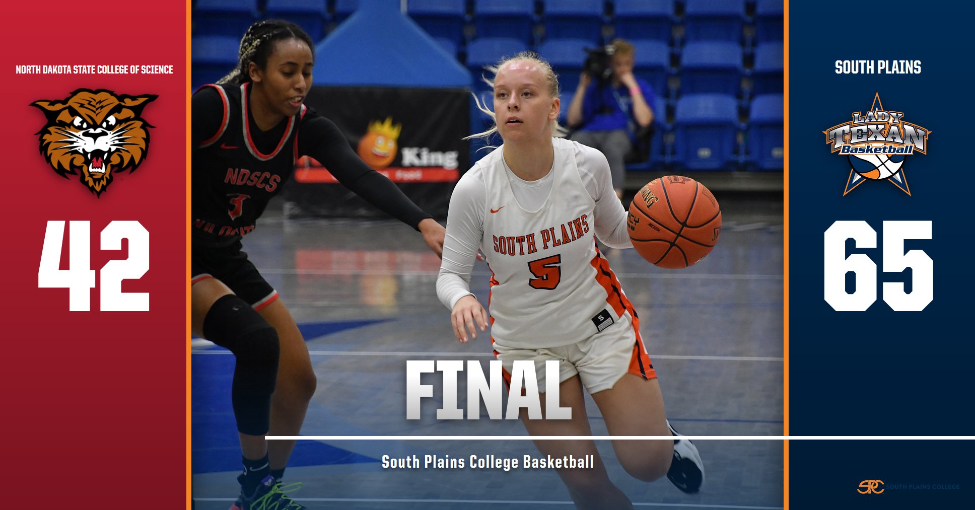 #13 Lady Texans rout #20 North Dakota State College of Science, advance to Sweet 16 of NJCAA Women’s Basketball National Tournament